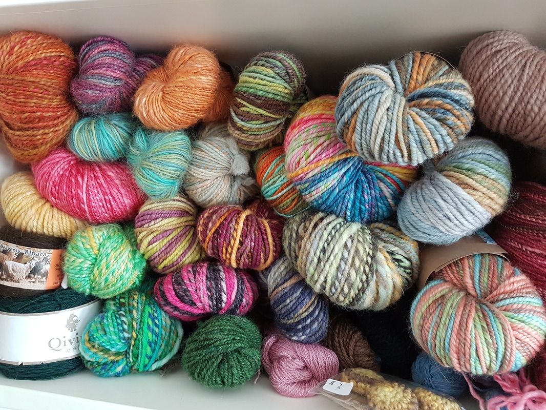 Spun up some multicolored yarn with plans to knit a sweater for my niece.  Still have 4oz of fiber left to spin. : r/Handspinning